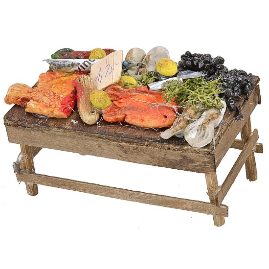 Banchetto con pesce assortito cm 9,5x5,7x5,5 h