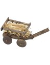 Carretto in legno con paglia cm 11,2x4,5x4,5 h Mondo Presepi