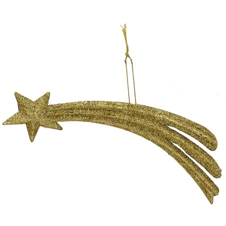 Stella cometa oro da appendere 15 cm Mondo Presepi