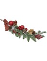Fir branch with berries, pine cones and balls 56 cm