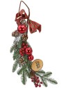 Fir branch with berries, pine cones and balls 56 cm