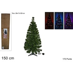 Árbol de fibra óptica multicolor h 150 cm a 178 puntas Mundo
