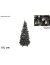 Albero innevato con pigne e bacche h 150 cm a 408 punte