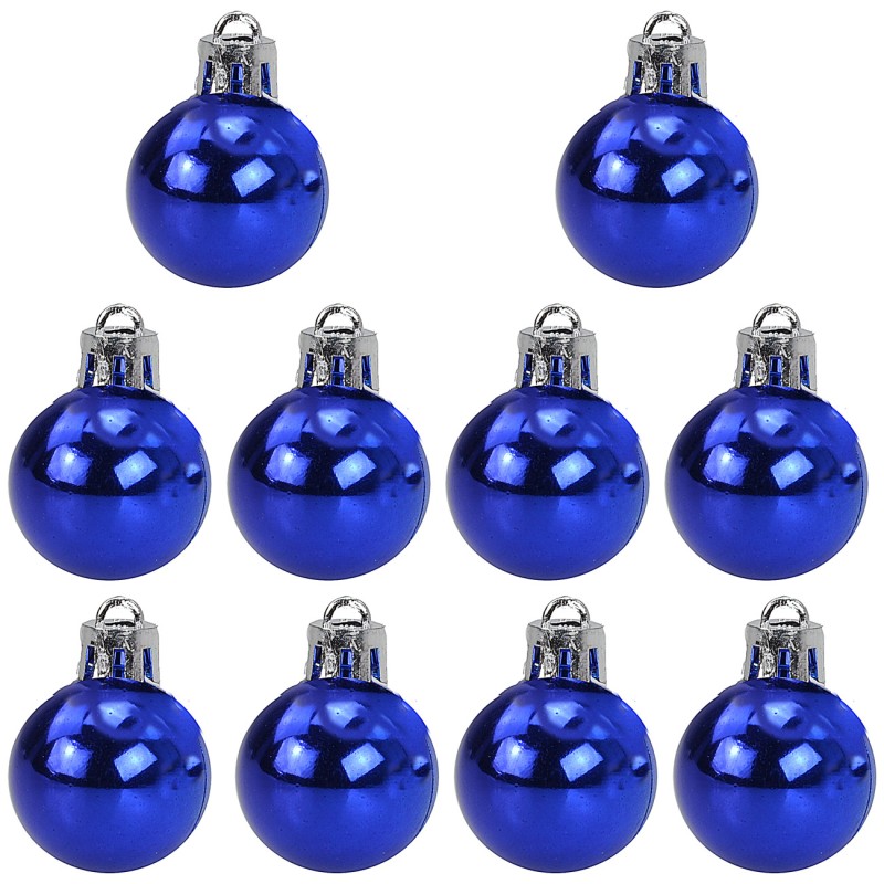 Set 10 palline blu ø 3 cm per albero di Natale
