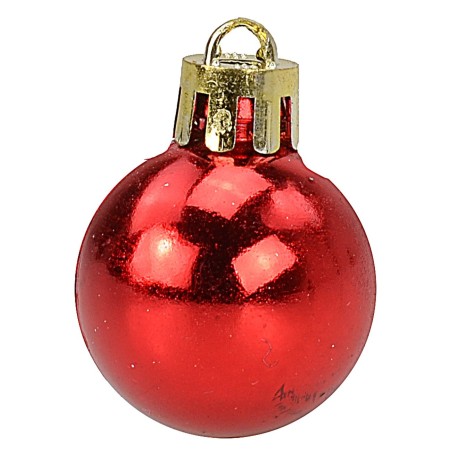 Juego de 10 bolas rojas ø 3 cm para árbol de Navidad
