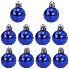 Set 10 palline blu ø 3 cm per albero di Natale 2
