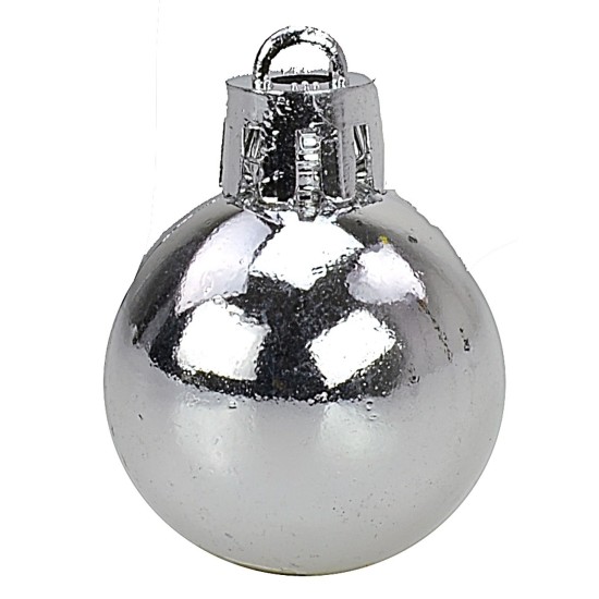 Set 10 palline argento ø 3 cm per albero di Natale Mondo Presepi