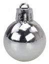 Set 10 palline argento ø 3 cm per albero di Natale Mondo Presepi