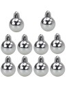 Set 10 palline argento ø 3 cm per albero di Natale