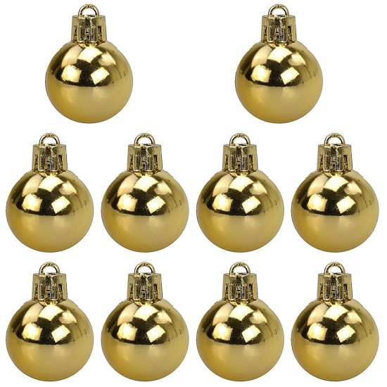 Set 10 palline oro ø 3 cm per albero di Natale
