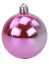 Conjunto de 24 bolas rosas de ø 6-7 cm para árbol de Navidad.