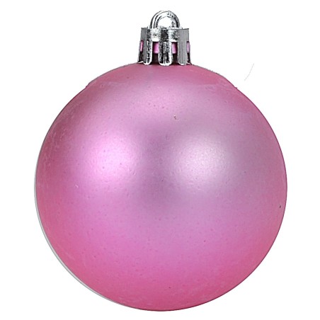 Conjunto de 24 bolas rosas de ø 6-7 cm para árbol de Navidad Mondo Presepi.