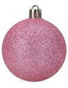Set 24 palline rosa ø 6-7 cm per albero di Natale