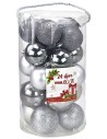 Conjunto de 24 bolas de plomo ø 6-7 cm para árbol de Navidad Mondo