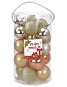 Conjunto de 24 bolas de champán de ø 6-7 cm para árbol de