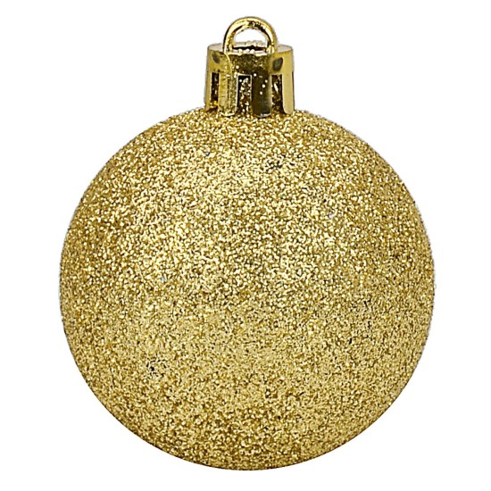 Juego de 20 bolas doradas ø 4-5-6 cm para árbol de Navidad