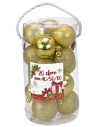 Juego de 20 bolas doradas ø 4-5-6 cm para árbol de Navidad