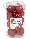 Set 20 palline rosse ø 4-5-6 cm per albero di Natale Mondo
