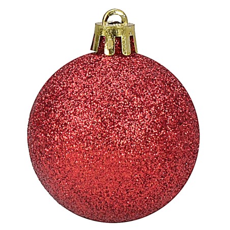 Set 20 palline rosse ø 4-5-6 cm per albero di Natale