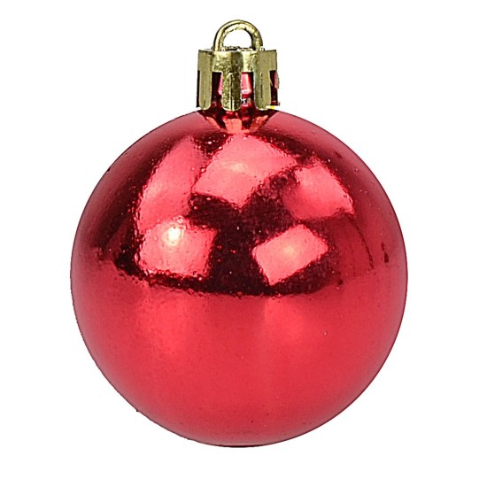 Set 20 palline rosse ø 4-5-6 cm per albero di Natale