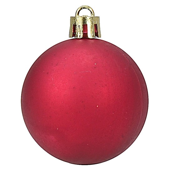 Conjunto de 20 bolas rojas ø 4-5-6 cm para árbol de Navidad