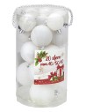 Conjunto de 20 bolas blancas de ø 4-5-6 cm para árbol de
