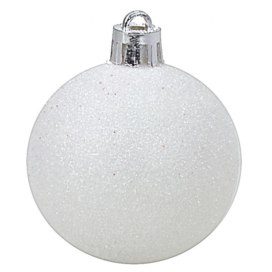 Conjunto de 20 bolas blancas de ø 4-5-6 cm para árbol de
