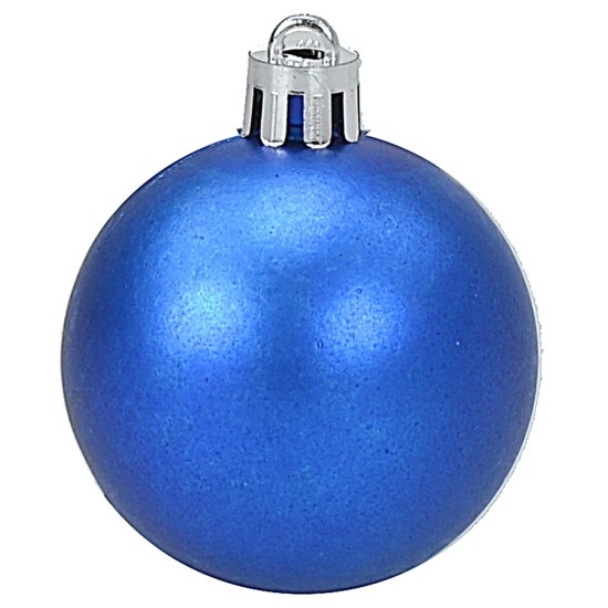 Juego de 20 bolas azules ø 4-5-6 cm para árbol de Navidad Mondo Presepi