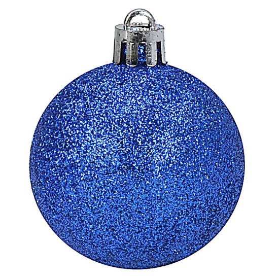 Conjunto de 20 bolas azules ø 4-5-6 cm para árbol de Navidad