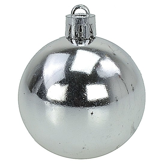 Set of 20 silver balls ø 4-5-6 cm for Christmas tree