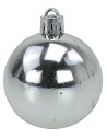 Set of 20 silver balls ø 4-5-6 cm for Christmas tree
