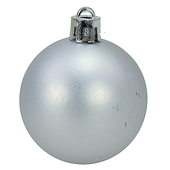 Set of 20 silver balls ø 4-5-6 cm for Christmas tree