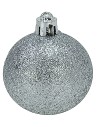 Set 20 palline argento ø 4-5-6 cm per albero di Natale Mondo