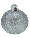 Set of 20 silver balls ø 4-5-6 cm for Christmas tree