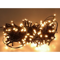 Chain of 180 warm white LEDs with plays of light for indoor and