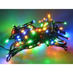 Chain of 100 colored LEDs with plays of light for indoors and