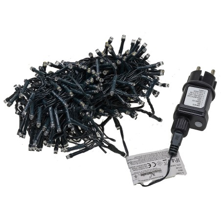Catena 300 led bianco freddo con giochi di luce per esterno e