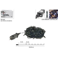 Chain of 300 warm and cold white LEDs with plays of light for