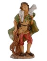 Pastor with dog and lamb on the shoulders 20 cm Euromarks