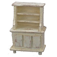 Credenza in legno sbiancato cm 5x3x7,5 h 2