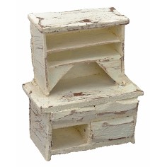 Credenza in legno sbiancato cm 5,5x3x6,5 h