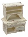 Credenza in legno sbiancato cm 5,5x3x6,5 h Mondo Presepi