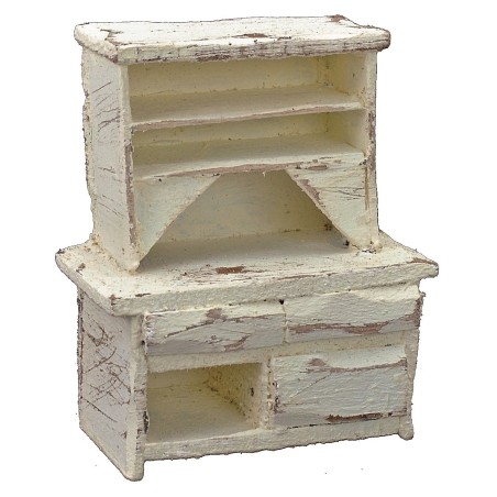 Credenza in legno sbiancato cm 5,5x3x6,5 h