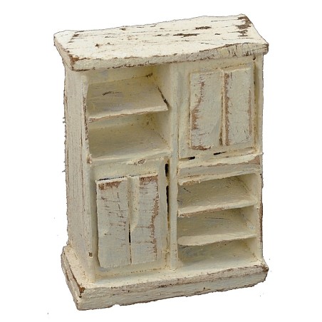 Mobile da cucina in legno sbiancato cm 5x2,5x6,5 h Mondo Presepi
