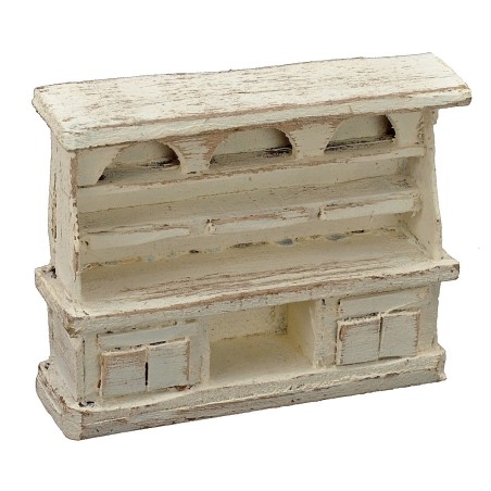 Credenza in legno sbiancato cm 9x2,5x7,5 h
