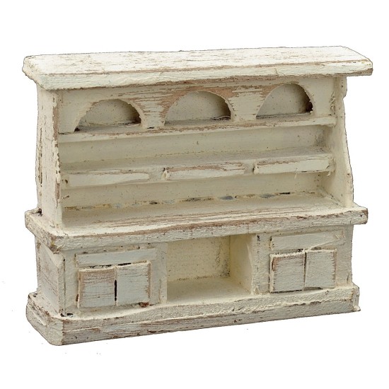 Credenza in legno sbiancato cm 9x2,5x7,5 h
