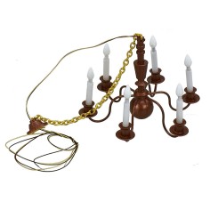 Lampadario a 6 bracci con candele
