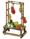 Bancarella con frutta e verdura cm 9,5x5x15 h Mondo Presepi