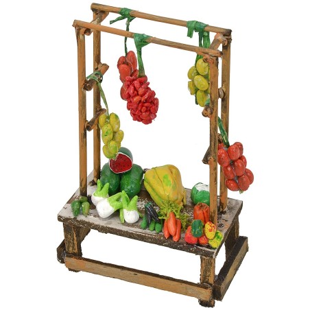 Puesto con frutas y verduras cm 9,5x5x15 h Mondo Presepi