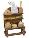 Banco con pasta assortita cm 9,5x5x13 h Mondo Presepi